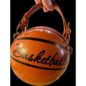 Basketball Shape Hand Bag Fashion Women Chains Shoulder Crossbody Bag